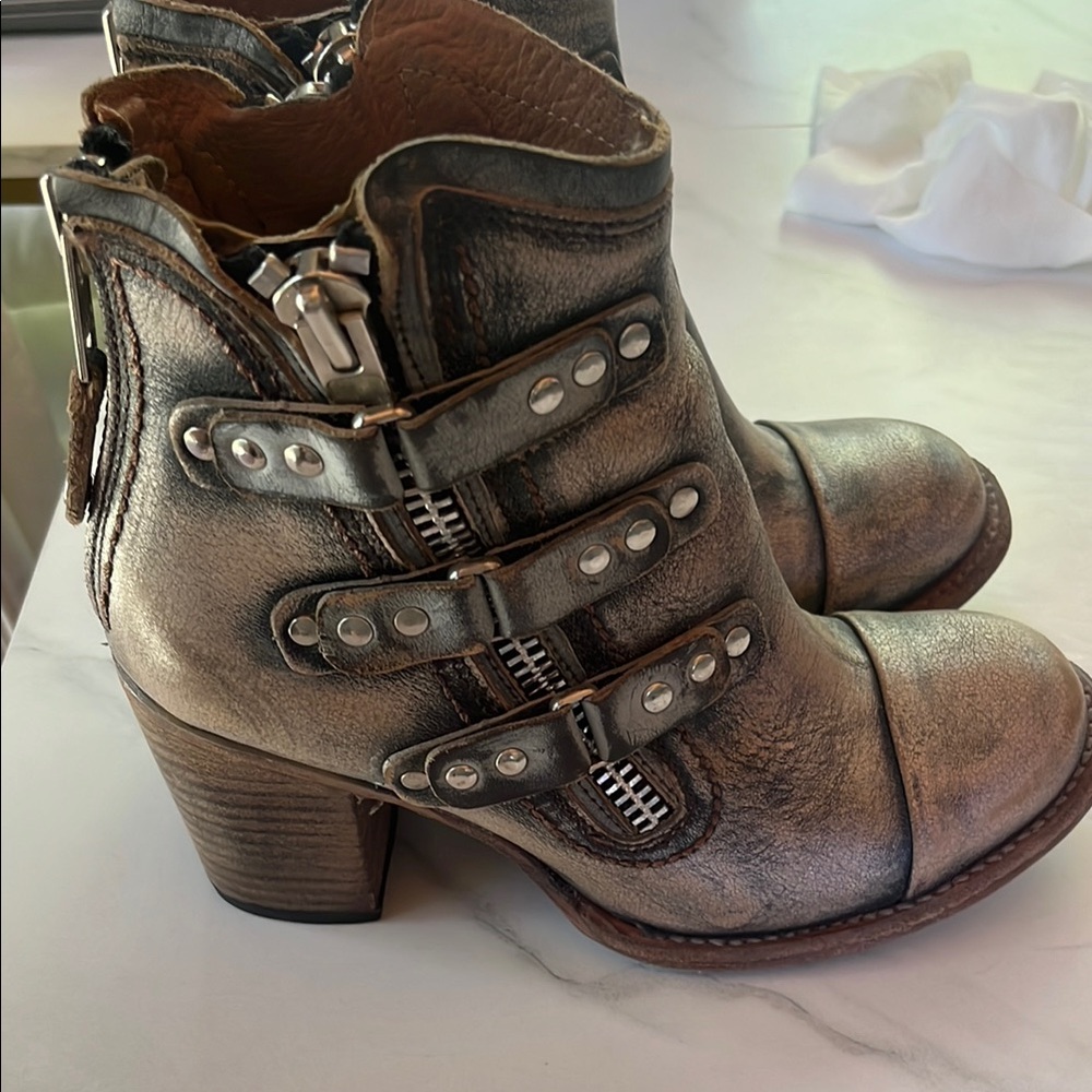 Freebird by Steven Metallic Ankle Boots